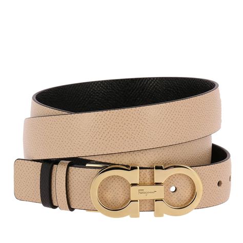 salvatore ferragamo adjustable leather belt.